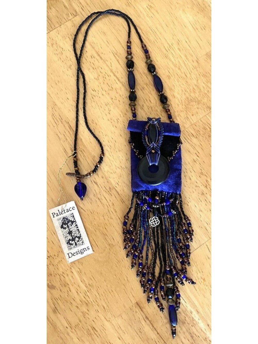 Paleface Designs Joan Babcock Medicine Bag Leather Beaded Necklace
